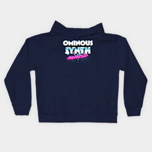 Ominous Synth Music // 80s Retro Style Design Kids Hoodie